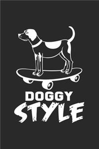 Doggy style: 6x9 Skateboarding - dotgrid - dot grid paper - notebook - notes