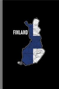 Finland: Patriotic Finland Flag Finns Finnish Patriotism Nationalism Gift (6"x9") Dot Grid notebook Journal to write in