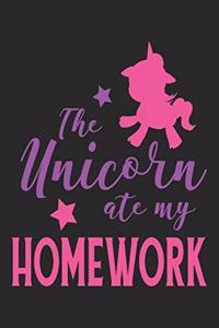 The Unicorn Ate My Homework (Unicorn Journal Notebook)