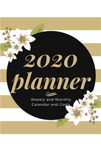 2020 Planner Weekly and Monthly Calendar and Goals