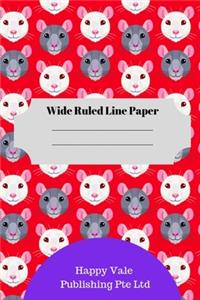 American Flag Theme Wide Ruled Line Paper