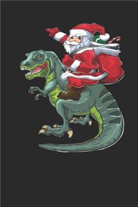 Santa Riding Dinosaur