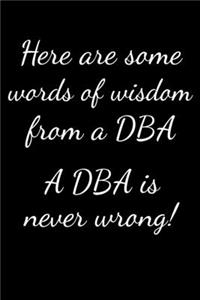 Here are some words of wisdom from a DBA