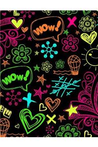 Neon Scribble Composition Book