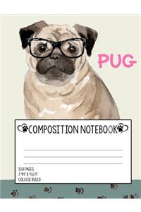 Pug Composition Notebook