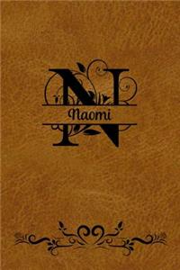 Split Letter Personalized Name Journal - Naomi