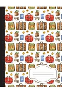 Bag To travel in water color - Composition Notebook