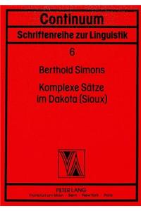 Komplexe Saetze Im Dakota (Sioux)