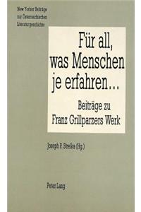 Fuer All, Was Menschen Je Erfahren, Ein Bild, Ein Wort Und Auch Das Ziel
