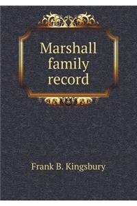 Marshall family record