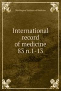 International record of medicine
