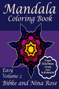 Mandala Coloring Book Easy Volume 2
