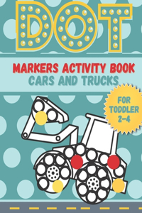 DOT markers activity book cars and trucks for toddler 2-4