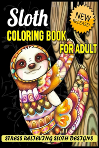 Sloth COLORING BOOK FOR ADULT