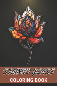 Stained Glass Flower Coloring Book