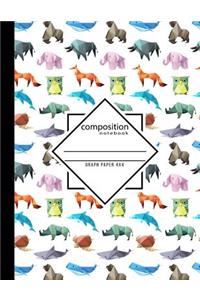 Composition Notebook Graph Paper 4x4