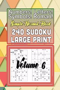 Simple-Normal-Hard 240 Sudoku Large Print
