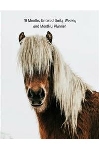 18 Months Undated Daily, Weekly and Monthly Planner