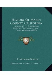 History Of Marin County, California