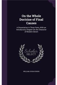 On the Whole Doctrine of Final Causes