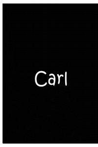Carl - Black Notebook / Extended Lined Pages / Quality Soft Matte Cover