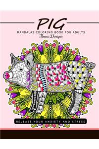 Pig Mandala Coloring Book for Adults