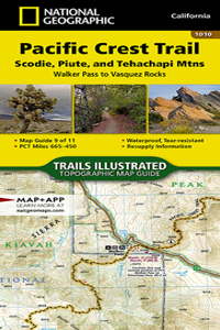 Pacific Crest Trail: Scodie, Piute, And Tehachapi Mountains Map [walker Pass To Vasquez Rocks]