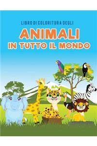 Libro di coloritura degli animali in tutto il mondo