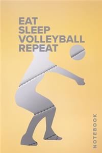 Eat Sleep Volleyball Repeat - Notebook
