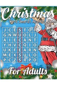 Christmas Word Search Activity Book for Adults