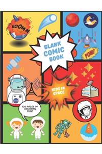 Blank Comic Book Kids In Space