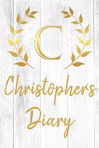 Christopher's Diary: Personalized Diary for Christopher / Journal / Notebook - C Monogram Initial & Name - Great Christmas or Birthday Gift