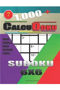1,000 + Calcudoku sudoku 6x6