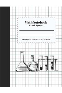 Math Notebook 1/2 Inch Squares