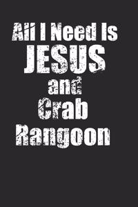 Crab Rangoon Loving Christians Notebook 120 Pages Lined Blank