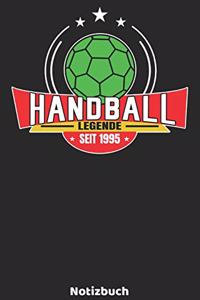 Handball Legende seit 1995 Notizbuch