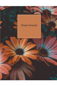 Prayer Journal Book // Flower Background, 8.5x11, 100 pages.