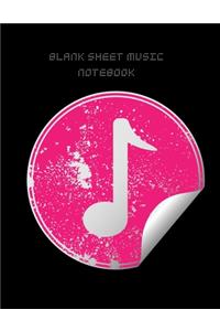 Blank Sheet Music Notebook