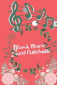 Blank Music Sheet Notebook