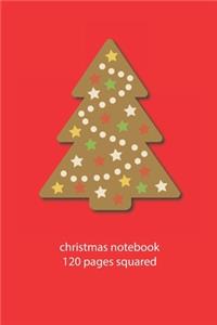 christmas notebook 120 pages squared