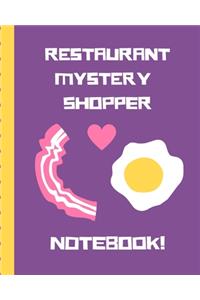 Restaurant Mystery Shopper Notebook