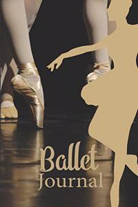 Ballet journal: Ballet notebook - Dance notebook for girls - Ballet books for teens, girls and dancers - 101 pages lined - 7x10 inches paperback - photo of golden s