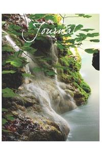 Waterfall Journal - Oversized 8.5x11, 150 Page Lined Blank Journal Notebook