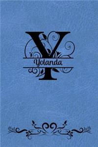 Split Letter Personalized Journal - Yolanda