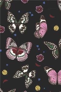 Butterfly Journal: Pink and Brown Notebook to Write in Lined Small