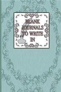 Blank Journals To Write In