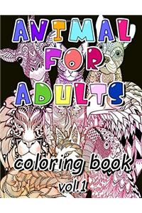 1: Animal for Adults Coloring Book