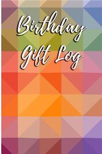 Birthday Gift Log