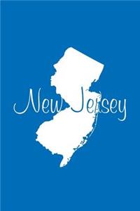 New Jersey - Cobalt Blue Lined Notebook with Margins