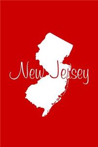 New Jersey - Red Lined Notebook with Margins